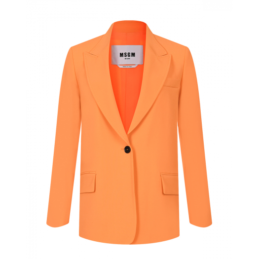 Оранжевый однобортный пиджак MSGM | Фото 1