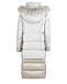 Белое пальто с отделкой из меха енота Diego M | Фото 3