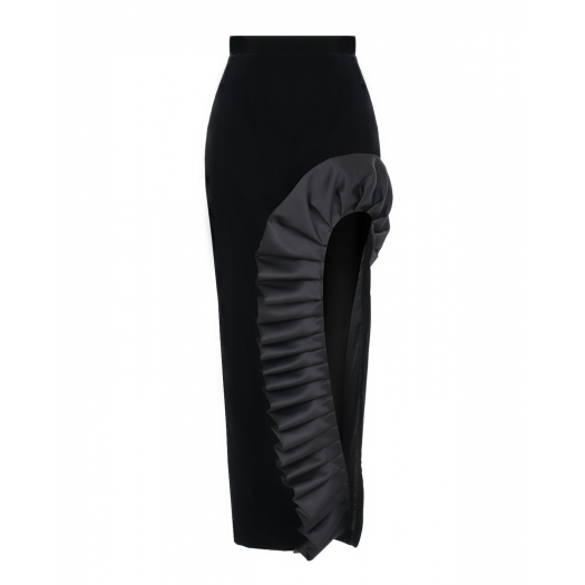 Черная юбка с воланом ALINE | Фото 1
