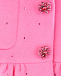 Розовое пальто с декором из страз Monnalisa | Фото 5