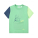 Зеленая футболка с накладным карманом Sanetta Kidswear | Фото 1