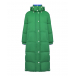 Двустороннее пальто-пуховик, синий/зеленый Yves Salomon | Фото 1