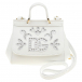 Белая сумка с серебристым логотипом, 17x11x8 см Dolce&Gabbana | Фото 1