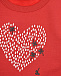 Красный свитшот с принтом &quot;Сердце&quot; Sanetta Kidswear | Фото 3
