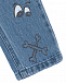 Синие джинсы с принтом &quot;черепа и кости&quot; Stella McCartney | Фото 3