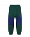Зеленые спортивные брюки с синими вставками Moncler | Фото 2