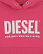 Розовая толстовка-худи с белым лого Diesel | Фото 4