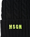Черная шапка из шерсти и кашемира MSGM | Фото 3