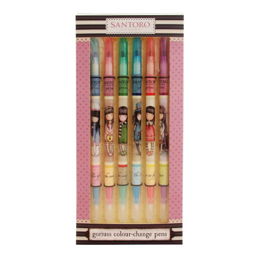 Ручки цветные в наборе 6 шт, серия &quot;Gorjuss&quot; 1x9.2x20 см Santoro | Фото 1