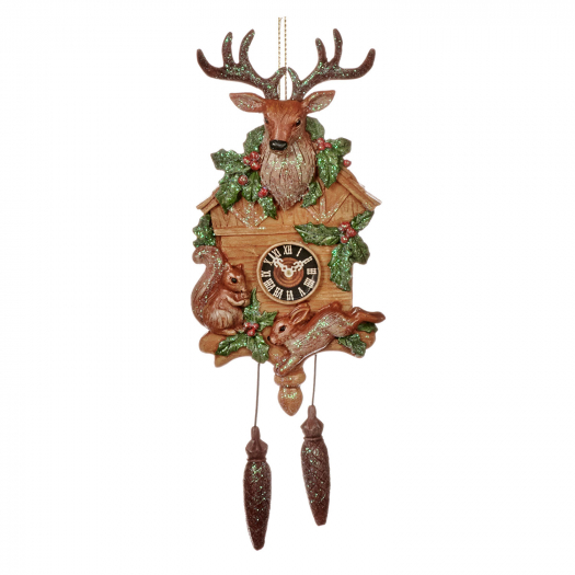 Декор &quot;Настенные часы с лесными животныами и шишками&quot;, 19,5 см Goodwill | Фото 1