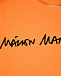 Оранжевая футболка с черным логотипом MM6 Maison Margiela | Фото 3