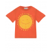 Оранжевая футболка с принтом &quot;солнце&quot; Stella McCartney | Фото 1