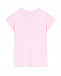 Розовая футболка с лого из стразов Monnalisa | Фото 2