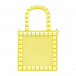 Желтая сумка с заклепками в тон, 13,5x13,5x5,5 см Monnalisa | Фото 4