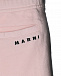 Розовые спортивные брюки с черным принтом MARNI | Фото 3