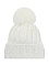 Шапка с помпоном и стразами, белая