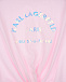 Розовая футболка с глянцевым принтом Karl Lagerfeld kids | Фото 3