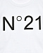 Укороченная футболка с лого No. 21 | Фото 3