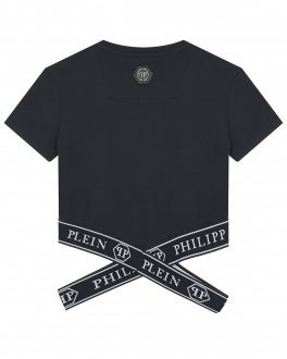 Черная футболка с вырезами Philipp Plein Черный, арт. 2DM00I LBA01 60100 | Фото 2
