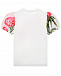 Белая футболка с рукавами-фонариками и принтом &quot;гвоздики&quot; Dolce&Gabbana | Фото 2