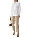 Рубашка прямая с декором макраме, белая 120% Lino | Фото 2