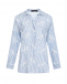 Блузка в тонкую полоску с цветочной вышивкой Pietro Brunelli | Фото 1