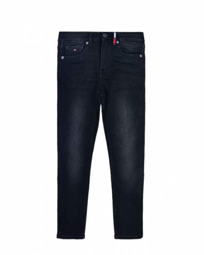 Черные утепленные джинсы slim fit Tommy Hilfiger | Фото 1