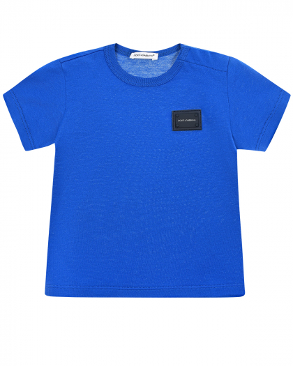 Синяя футболка с нашивкой Dolce&Gabbana | Фото 1