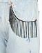 Голубые джинсы с бахромой Forte dei Marmi Couture | Фото 3