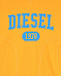 Желтая толстовка-худи с голубым лого Diesel | Фото 5