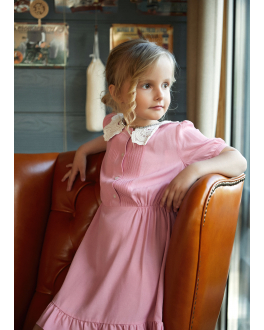 Розовое платье с белым кружевным воротником No. 21 Розовый, арт. N21276 N0209 0N309 | Фото 2