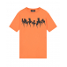 Оранжевая футболка с принтом &quot;молнии&quot; Neil Barrett | Фото 1