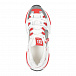 Белые кроссовки с красными и серыми вставками Dolce&Gabbana | Фото 4