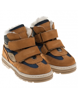 Коричневые ботинки с застежками велкро Walkey Коричневый, арт. Y1B4-42178-1523X647 X647 | Фото 1