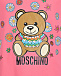 Розовое платье с принтом &quot;медвежонок&quot; Moschino | Фото 3