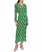 Зеленое платье с принтом &quot;калейдоскоп&quot; Saloni | Фото 5
