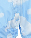 Голубая ветровка с принтом &quot;облака&quot; Monnalisa | Фото 5