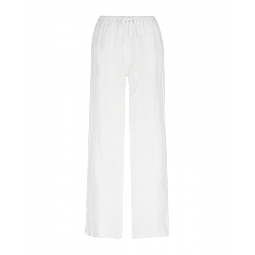 Белые прямые брюки 120% Lino | Фото 1