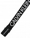 Черный ремень с белым логотипом Calvin Klein | Фото 2