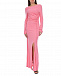 Розовое платье с разрезом и драпировкой ROHE | Фото 3