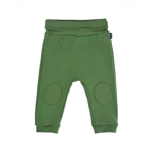 Зеленые спортивные брюки с заплатками на коленях Sanetta fiftyseven | Фото 1