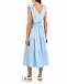 Голубое приталенное платье 120% Lino | Фото 3