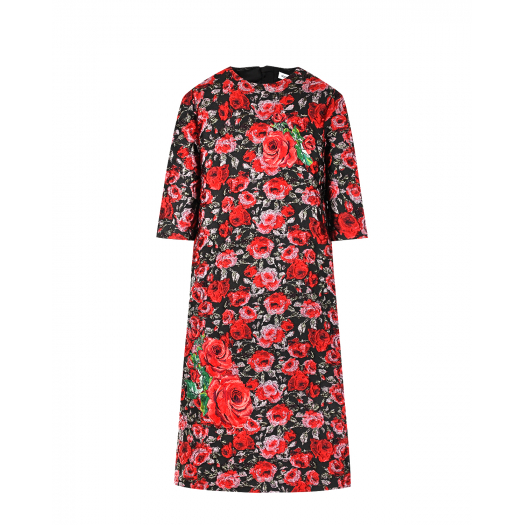 Платье с декором &quot;розы&quot; Dolce&Gabbana | Фото 1