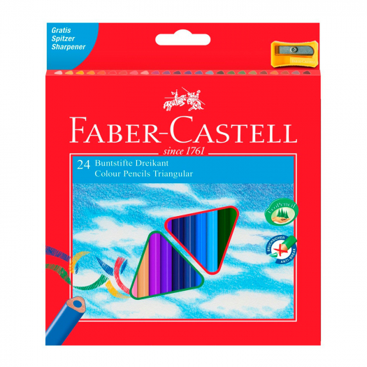 Карандаши цветные с точилкой, 24шт Faber-Castell | Фото 1