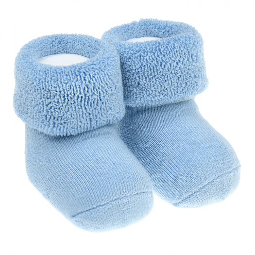 Голубые махровые носки Falke | Фото 1