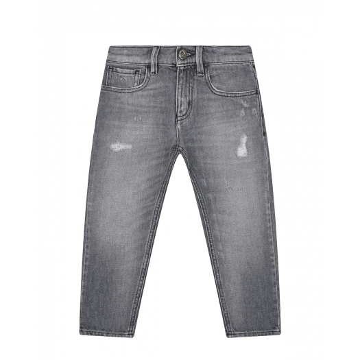 Серые джинсы с разрезами Emporio Armani | Фото 1