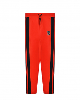 Красные спортивные брюки с лампасами Burberry Красный, арт. 8040889 KB4-EMMETT BRIGHT RED A1460 | Фото 1