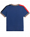Синяя футболка с отделкой в полоску Burberry | Фото 2
