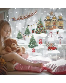 Наклейки на окно &quot;Дом Деда Мороза&quot; Kotya Motya design , арт. &quot;Дом Деда Мороза&quot; | Фото 2