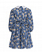 Платье с цветочным принтом, голубое Paade Mode | Фото 3